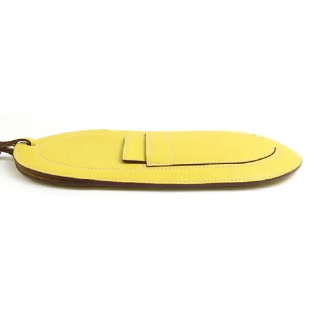 Hermès Vintage Pre-owned Leather key-holders Yellow Dames