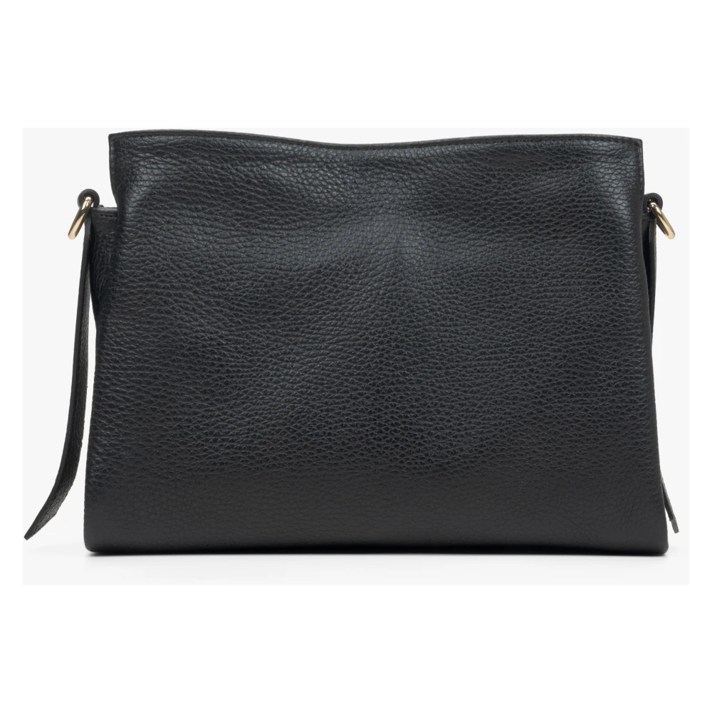 Estro Dames Zwarte Crossbody Tas gemaakt van Premium Italiaans Echt Leer Er00115446 Black Dames