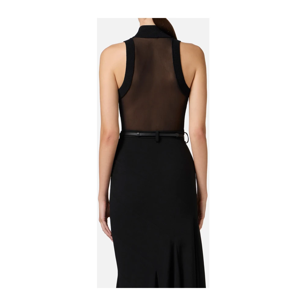 Elisabetta Franchi Zwarte Top voor Vrouwen Black Dames