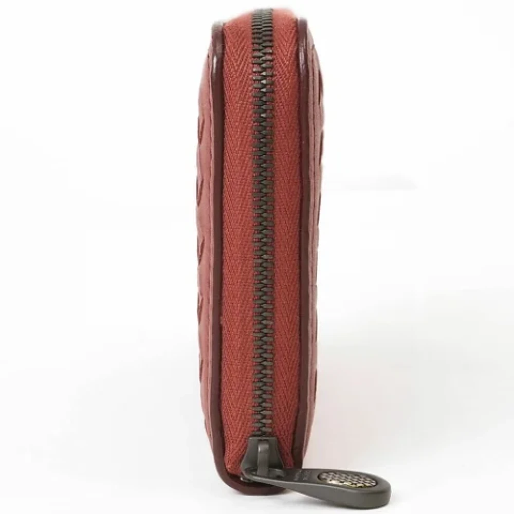 Bottega Veneta Vintage Pre-owned Fabric wallets Red Dames
