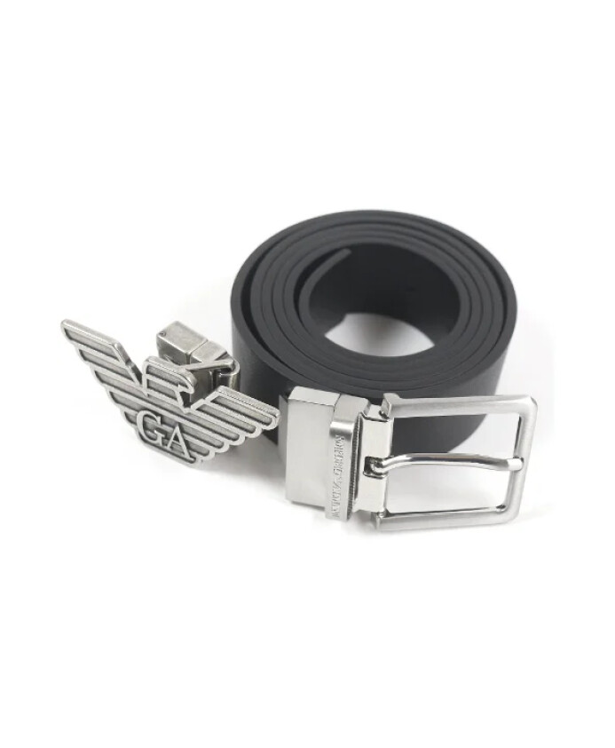 ceinture-en-cuir-pre-owned-argent-noir