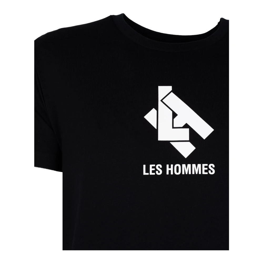 Les Hommes Elegante Ronde Hals T-Shirt Black Heren