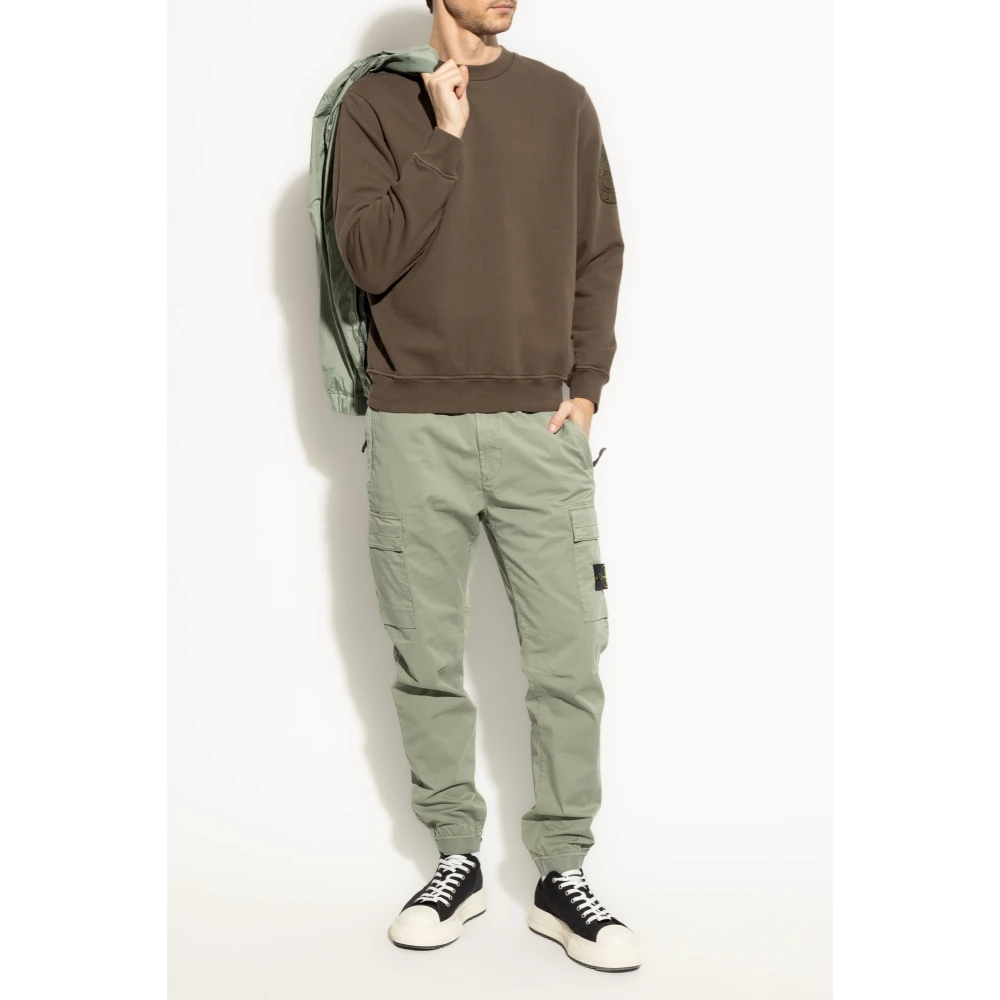 Stone Island Sweatshirt met logo Brown Heren