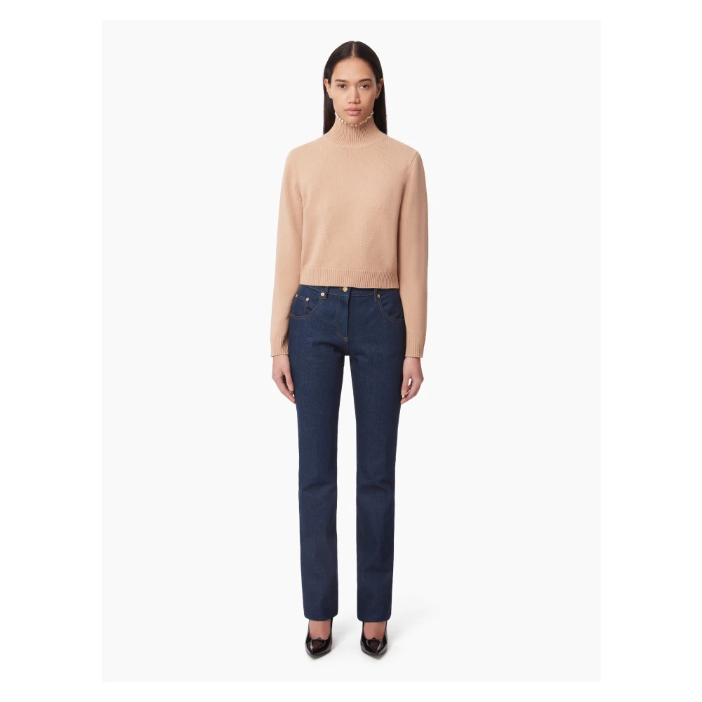 Nina Ricci Gebreide coltrui in beige Dames