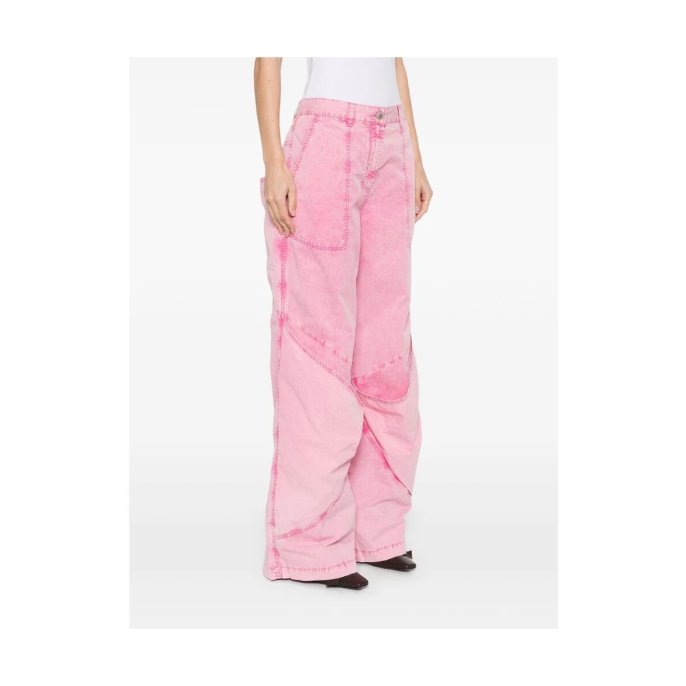 The Attico Roze Jeans met Zakken Pink Dames