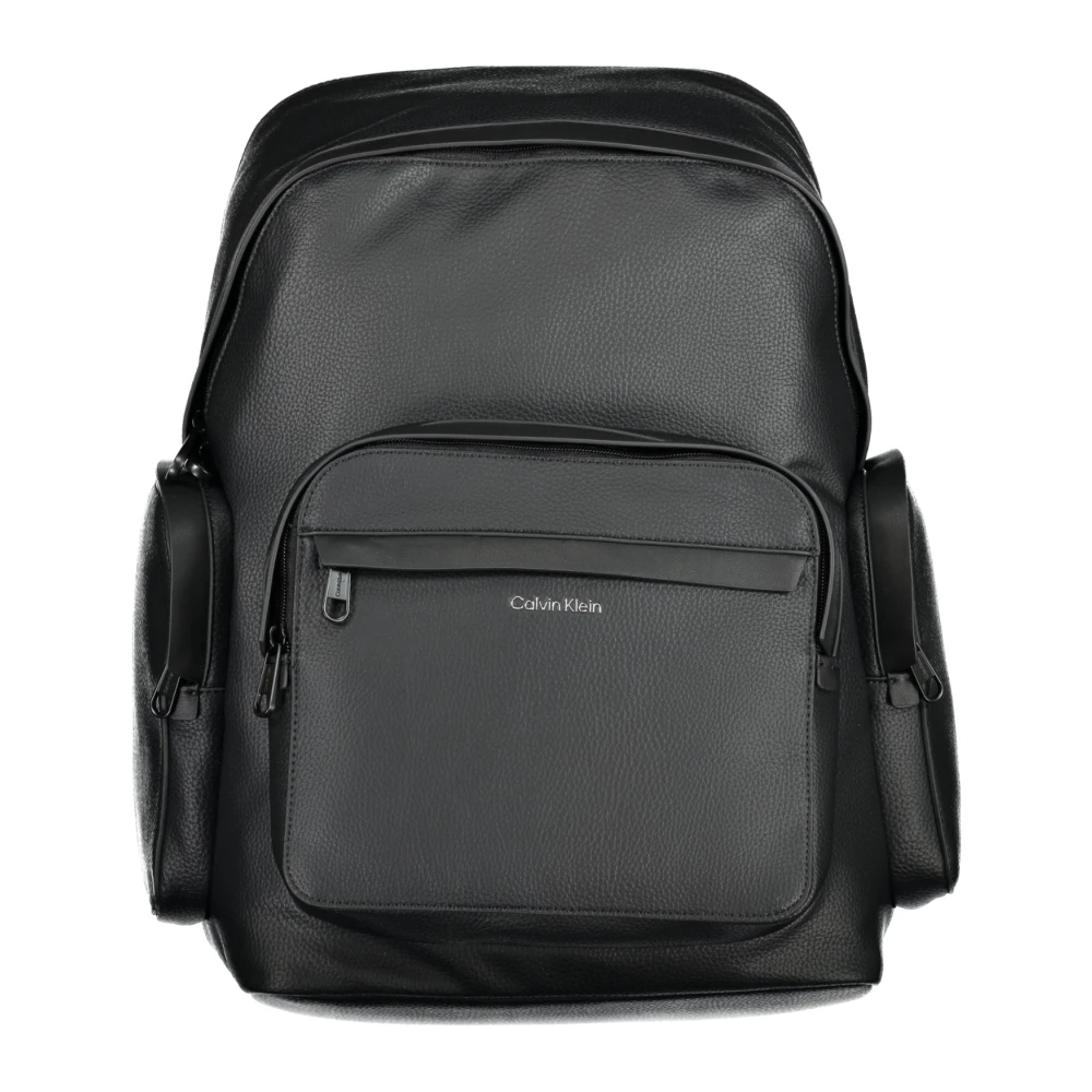 Calvin Klein Zwarte heren rugzak met laptopvak Black Heren
