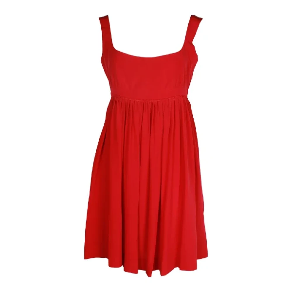 Miu Pre-owned Silk dresses Red Dames