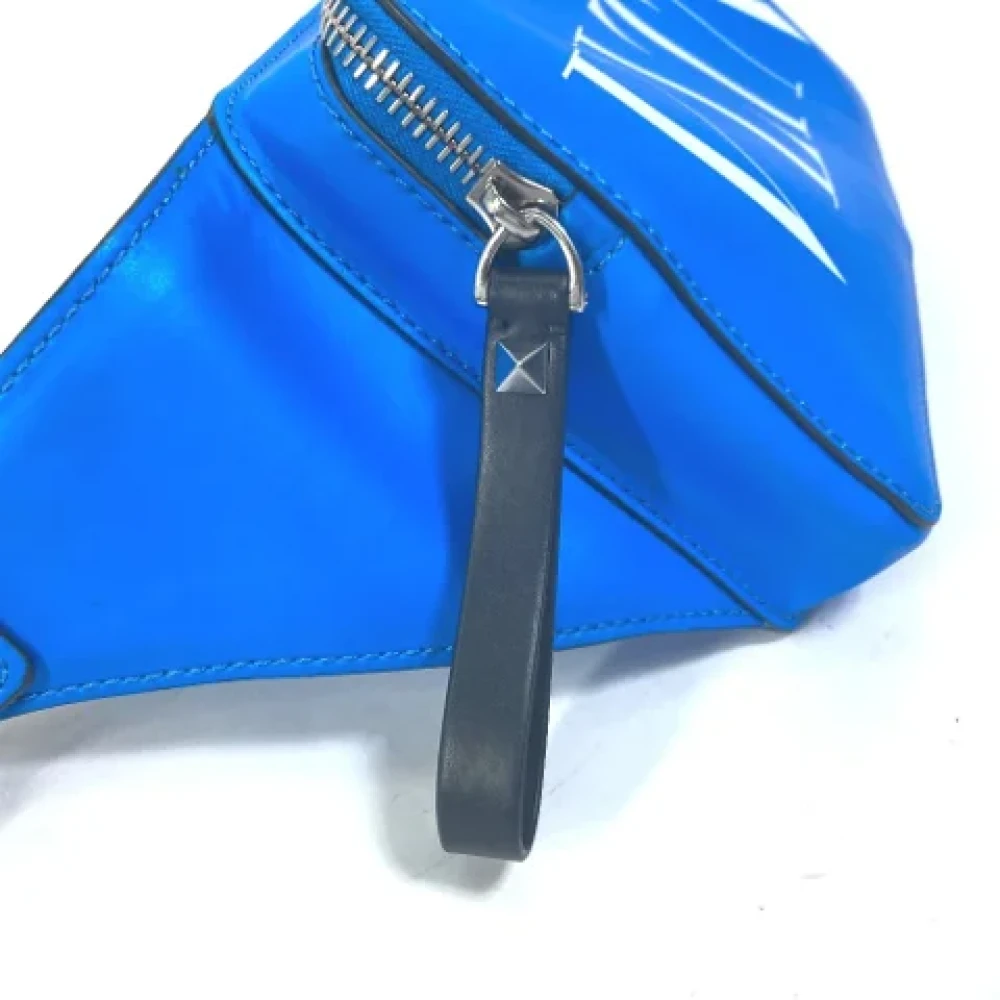 Valentino Vintage Pre-owned Leather crossbody-bags Blue Dames