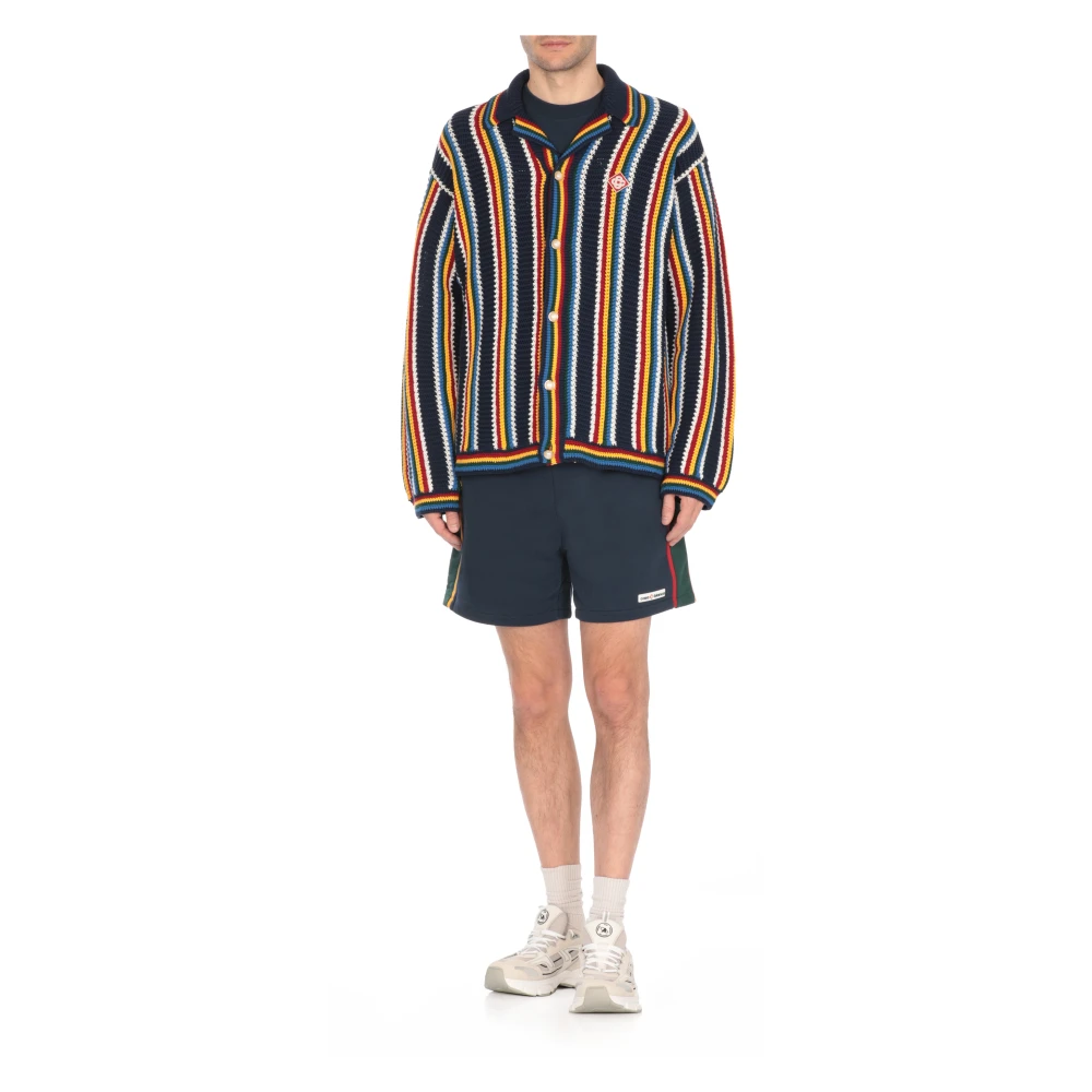 Casablanca Gestreepte katoenen vest met kraag Multicolor Heren