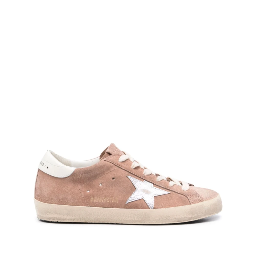 Golden Goose Women's Pink Sneakers, 4 Uk, Blush Star Patch Trainers