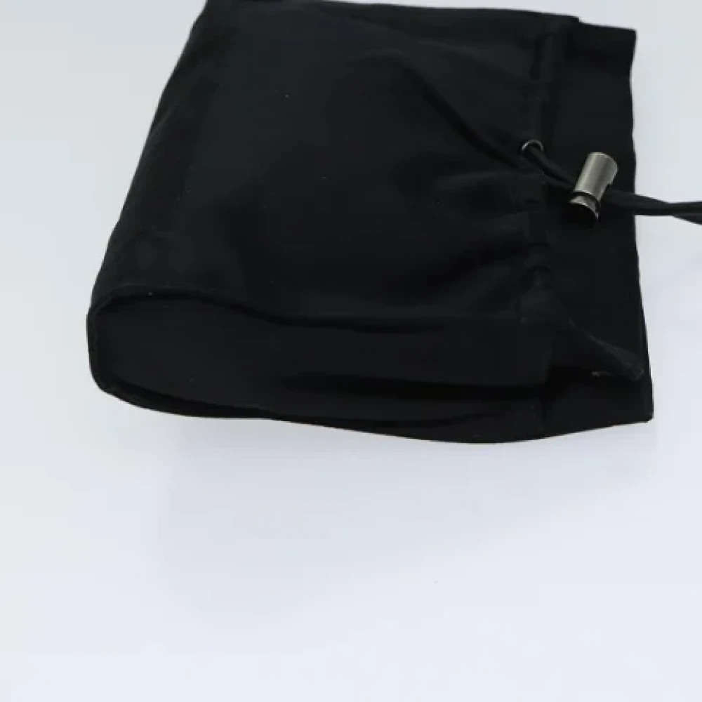 Prada Vintage Pre-owned Leather pouches Black Dames