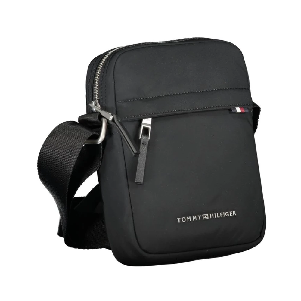 Tommy Hilfiger Zwarte Polyester Schoudertas Verstelbare Band Black Heren