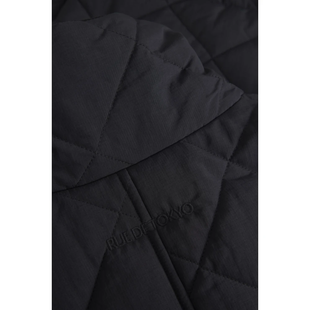 Rue De Tokyo Gewatteerde Tech Jas in Zwart Nylon Blue Dames