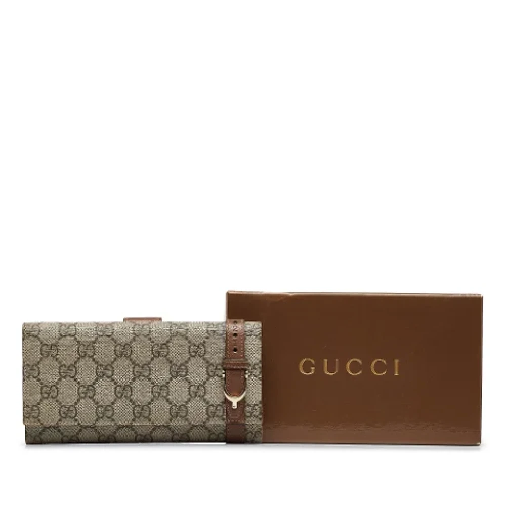 Gucci Vintage Pre-owned Coated canvas wallets Brown Dames