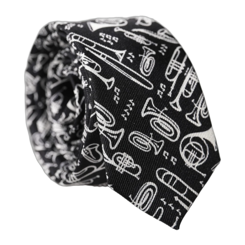Dolce & Gabbana Men's Black Necktie - Ties - One Size - Accessories
