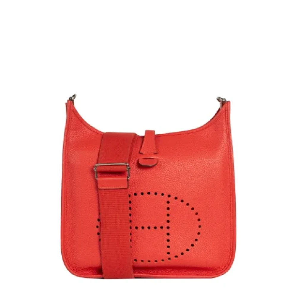Hermès Vintage Pre-owned Leather shoulder-bags Red Dames