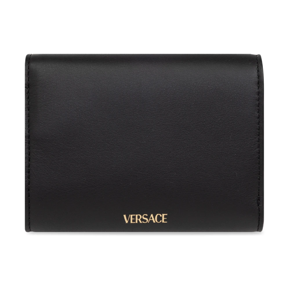 Versace Portemonnee met logo Black Dames