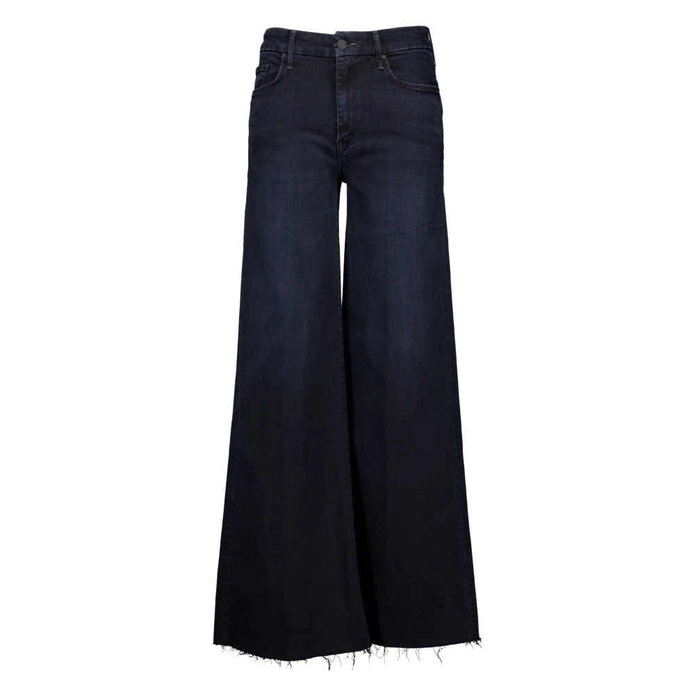 Mother Roller Fray Blauwe Jeans Blue Dames