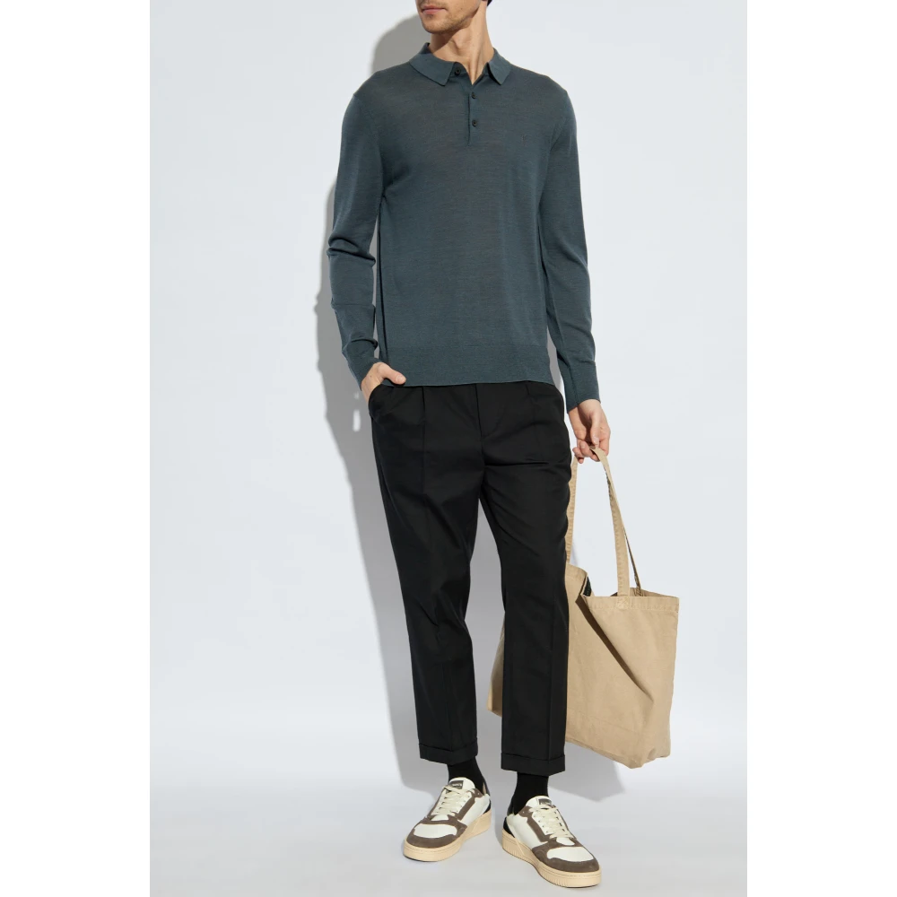 AllSaints Woltrui met Kraag Blue Heren