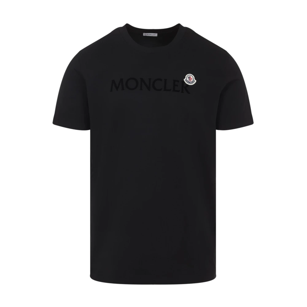 Moncler - Tops > T-Shirts - Black - Moncler - Modalova