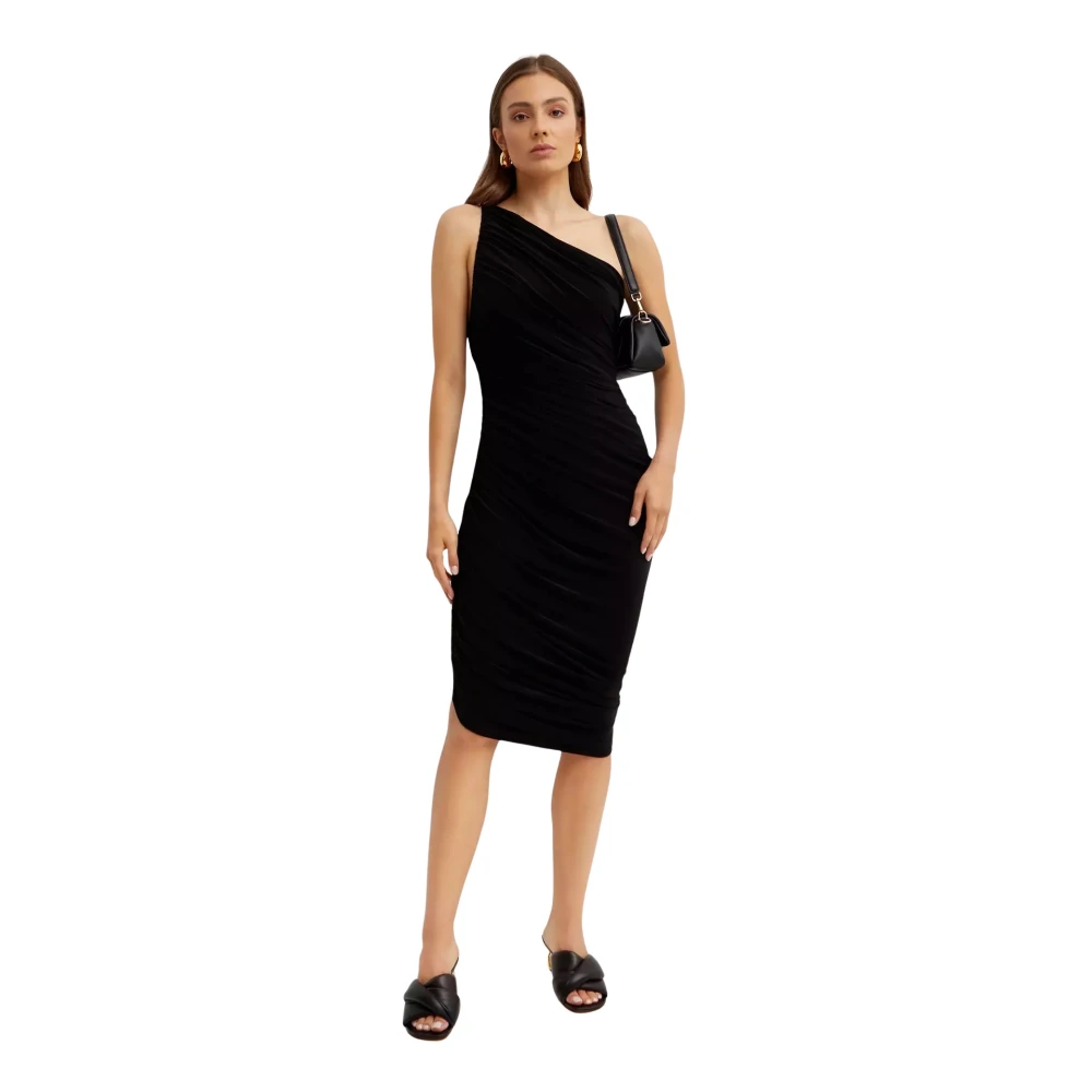 Norma Kamali Zwarte Mini Jurk Diana Black Dames