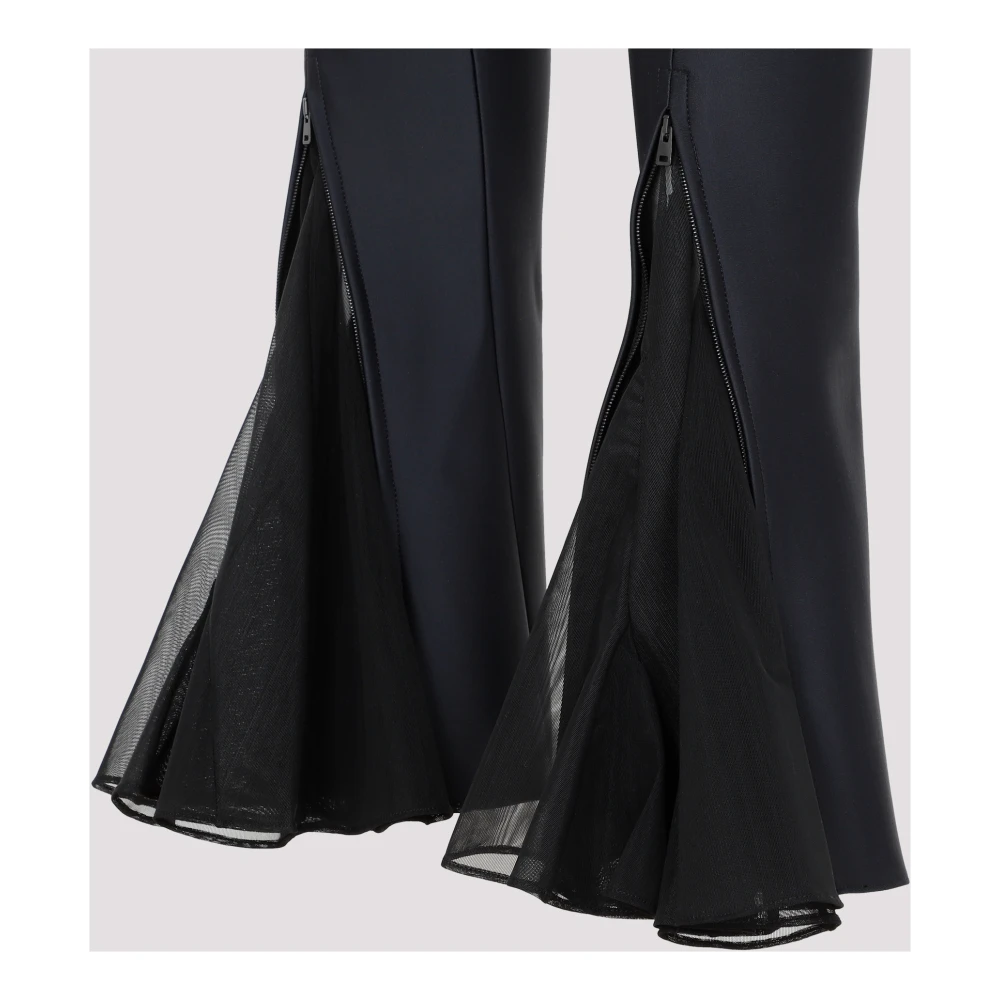 Mugler Wide Trousers Black Dames