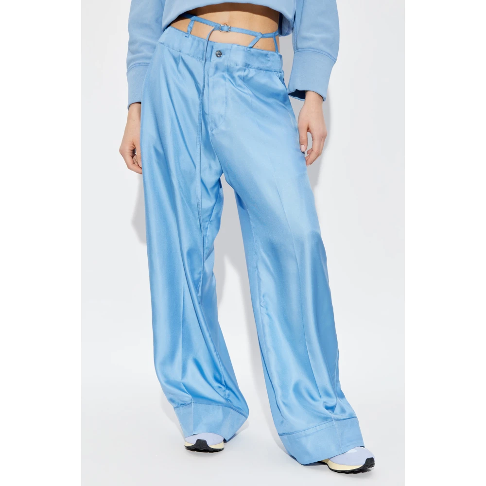 Dsquared2 Zijden broek Blue Dames