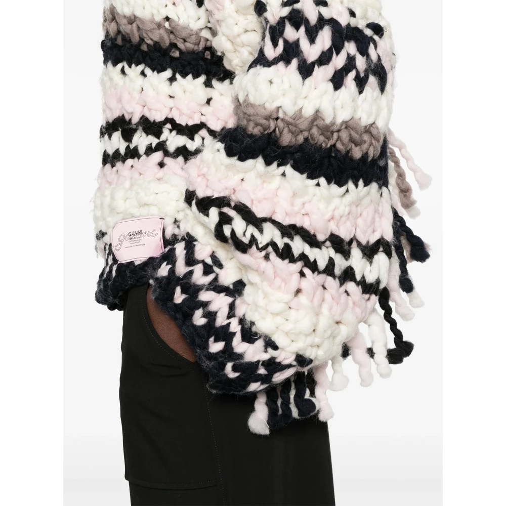 Ganni Multikleur Trui Ronde Hals Lange Mouwen Multicolor Dames