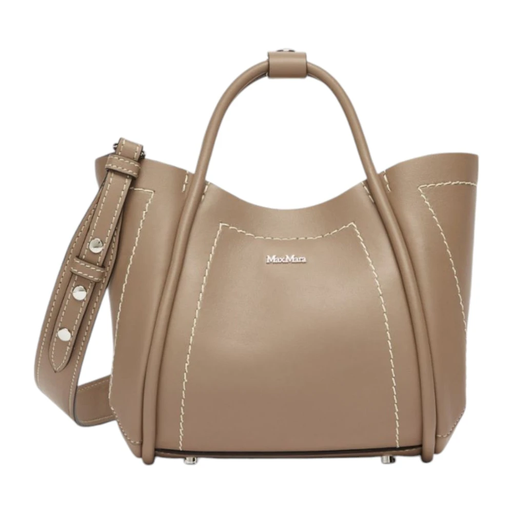 Max Mara Schoudertas Lichtgrijs Beige Dames