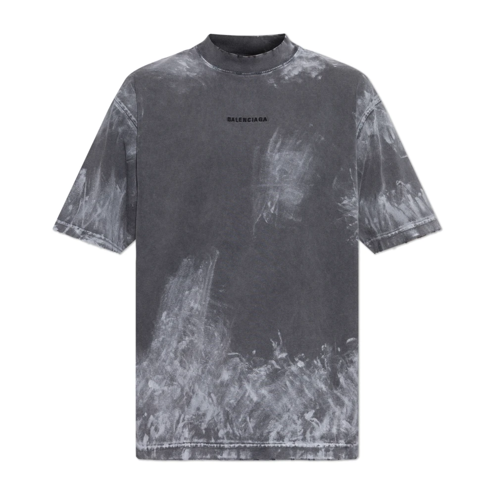 Balenciaga T-shirt met logo Gray Heren
