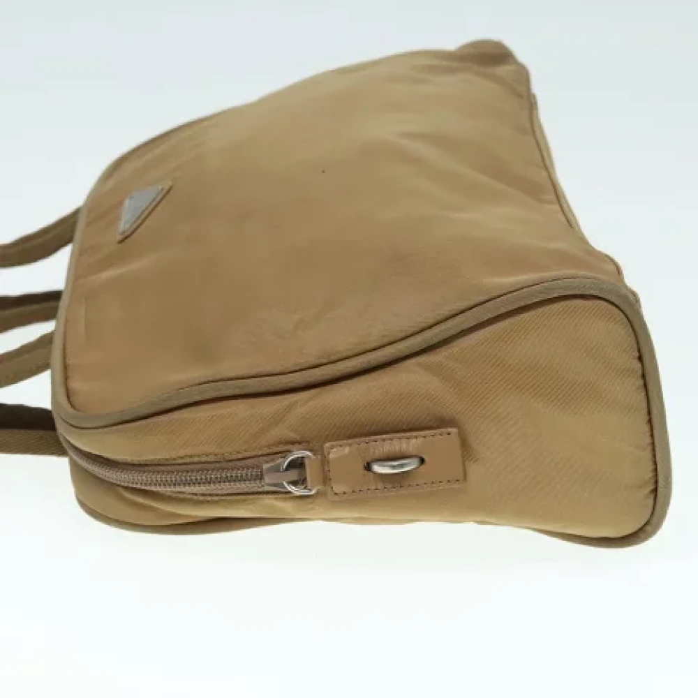 Prada Vintage Pre-owned Nylon handbags Brown Dames