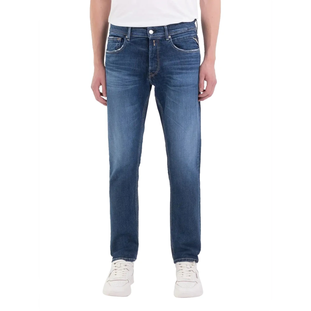 Replay Regular Denim Jeans Blue Heren