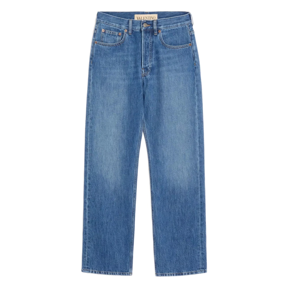 Valentino Garavani Straight Jeans - Male - Straight Fit Jeans - Blue - W32 - Jeans