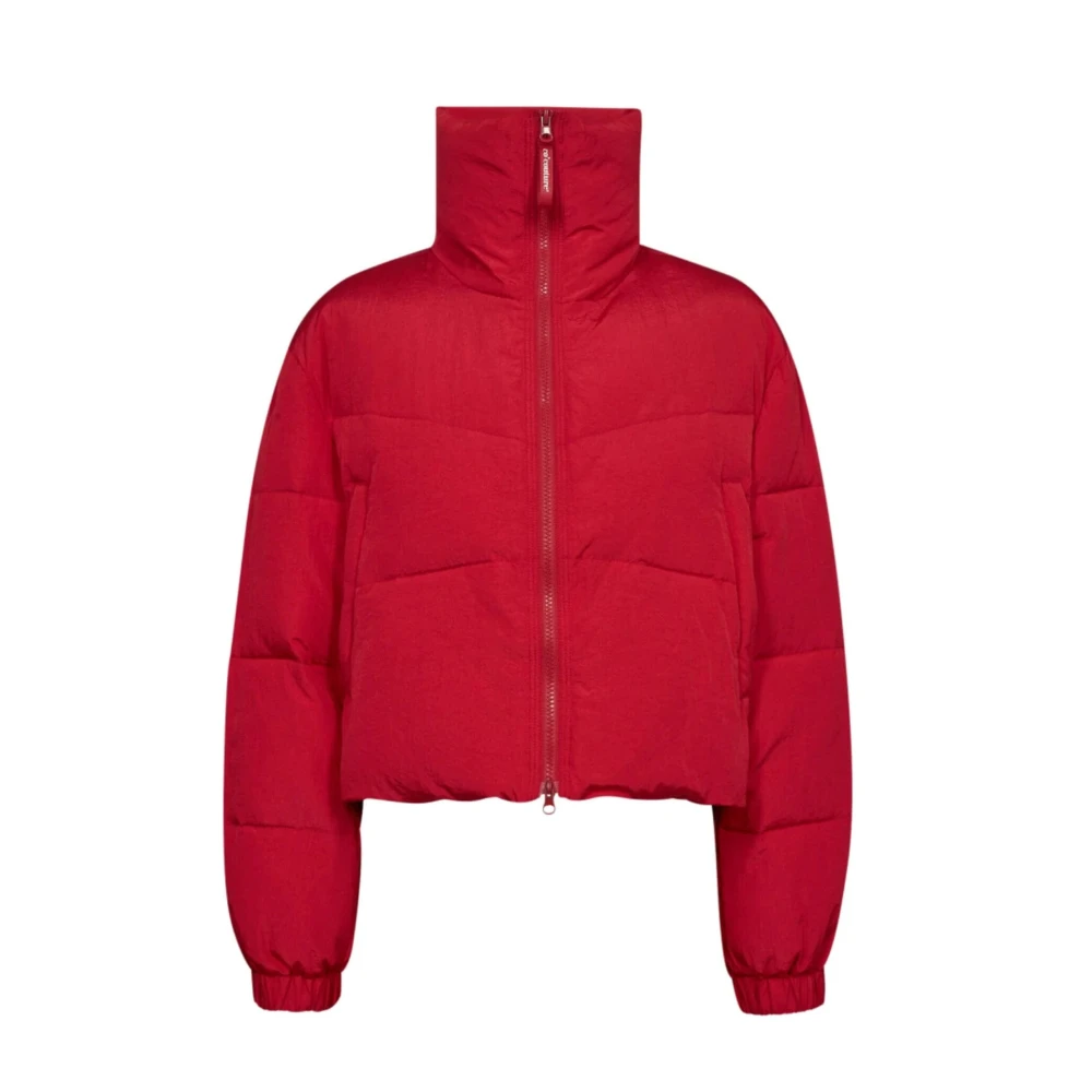 Co'Couture Frostycc Crop Puffer Jas 66-Flame Red Dames