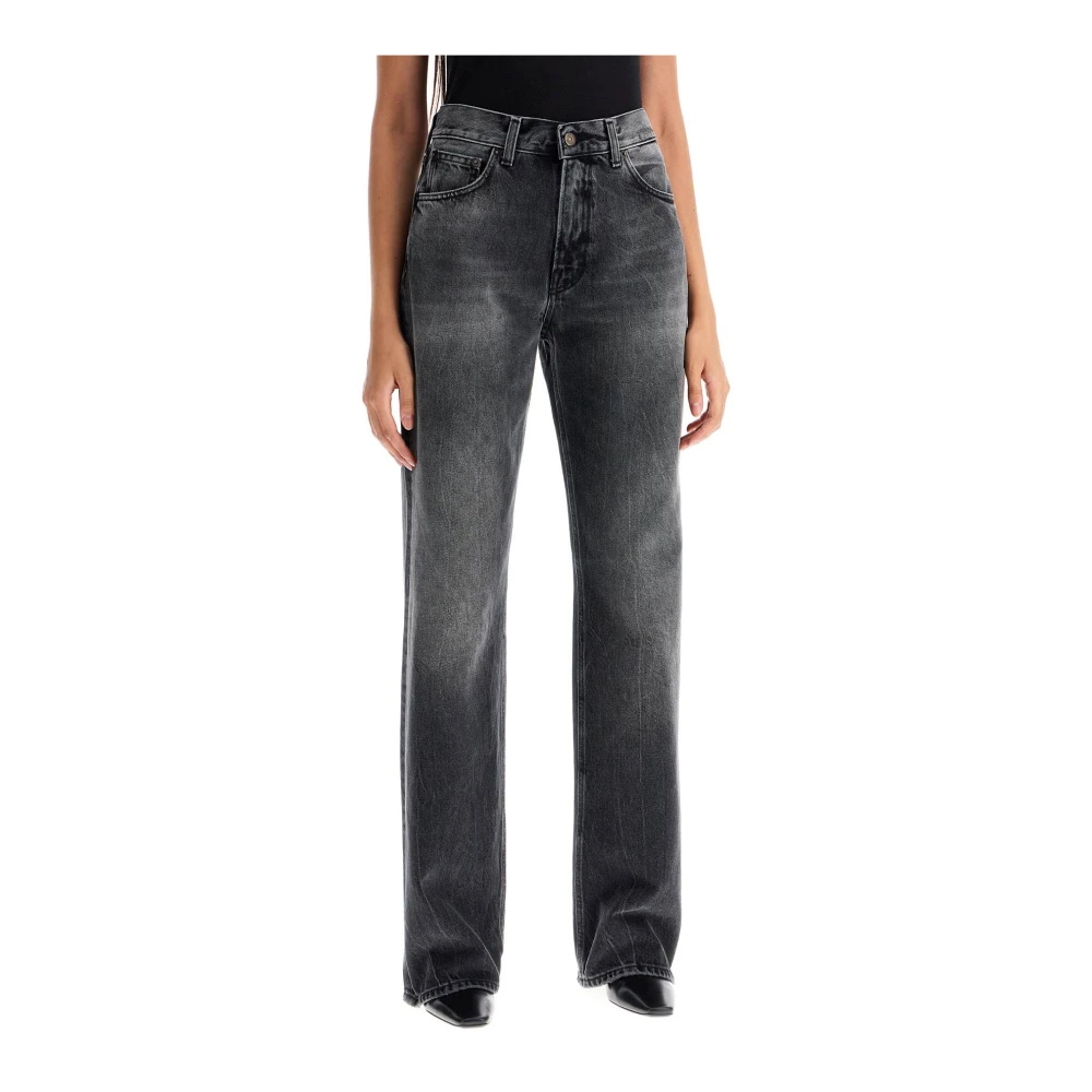 Haikure Koreaanse Straight-Cut Jeans Gray Dames