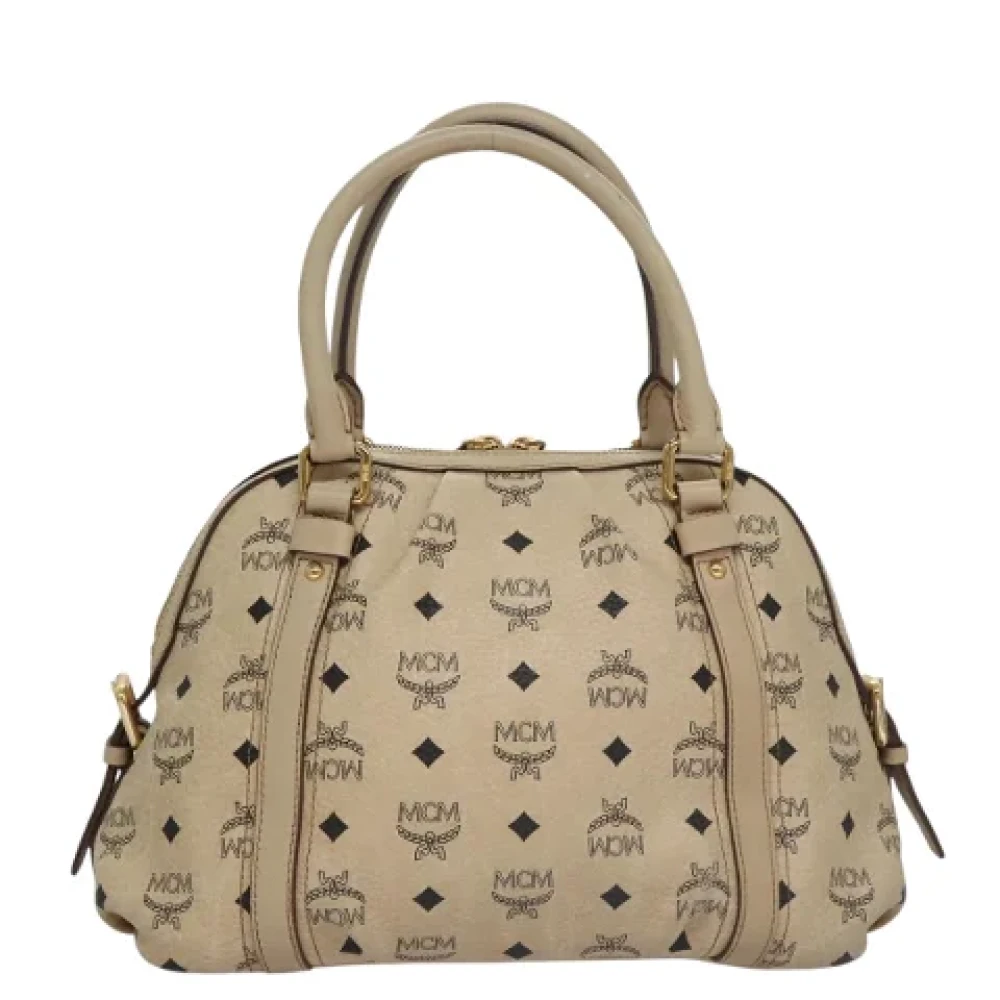 MCM Pre-owned Canvas handbags Beige Dames