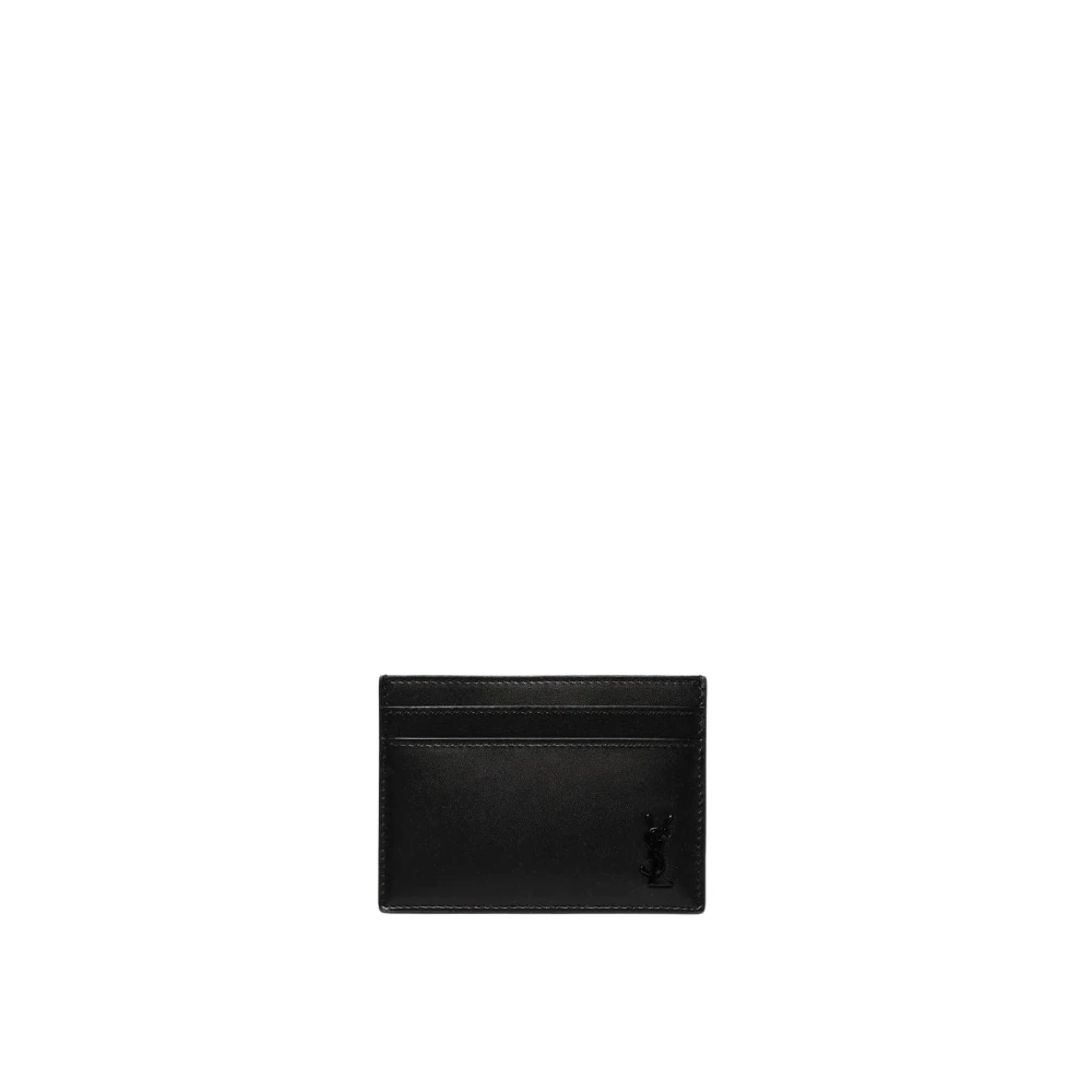 Saint Laurent Men's Black Slim Leather Card Holder