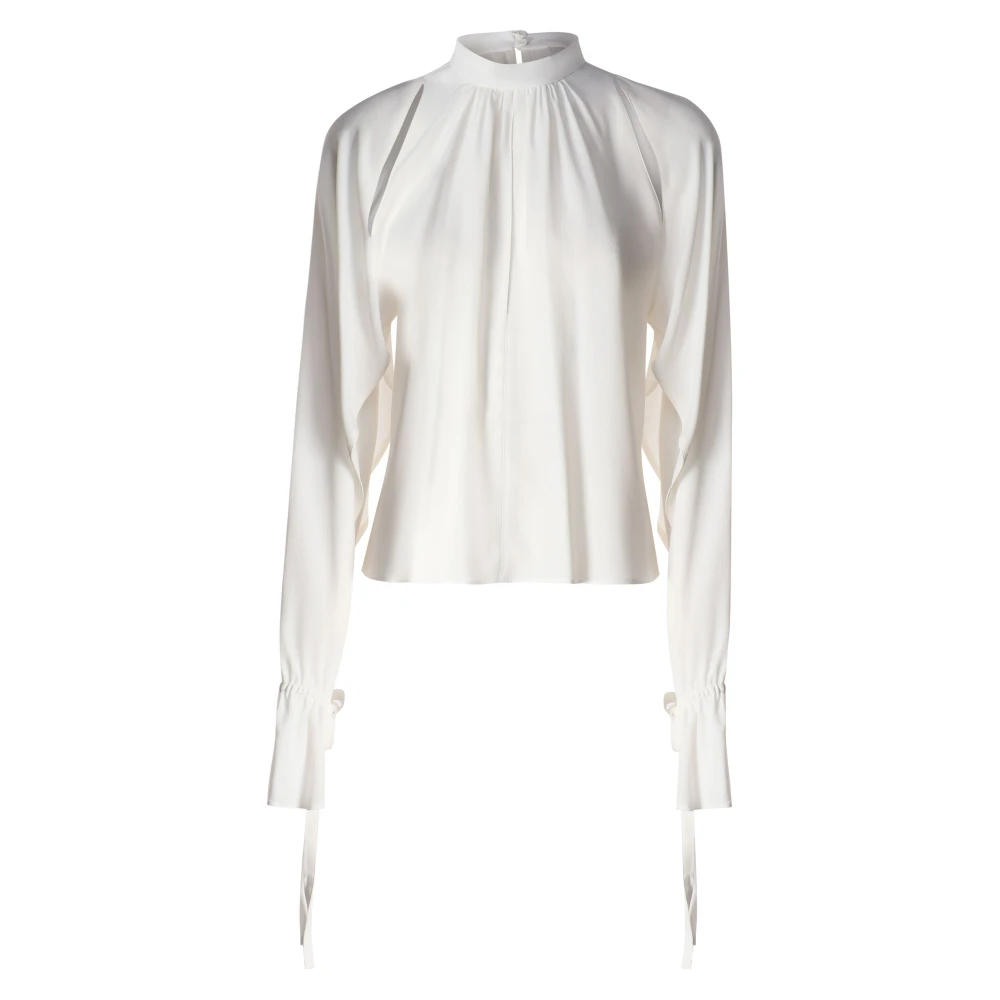Pinko Zijdeblend Witte Blouse White Dames