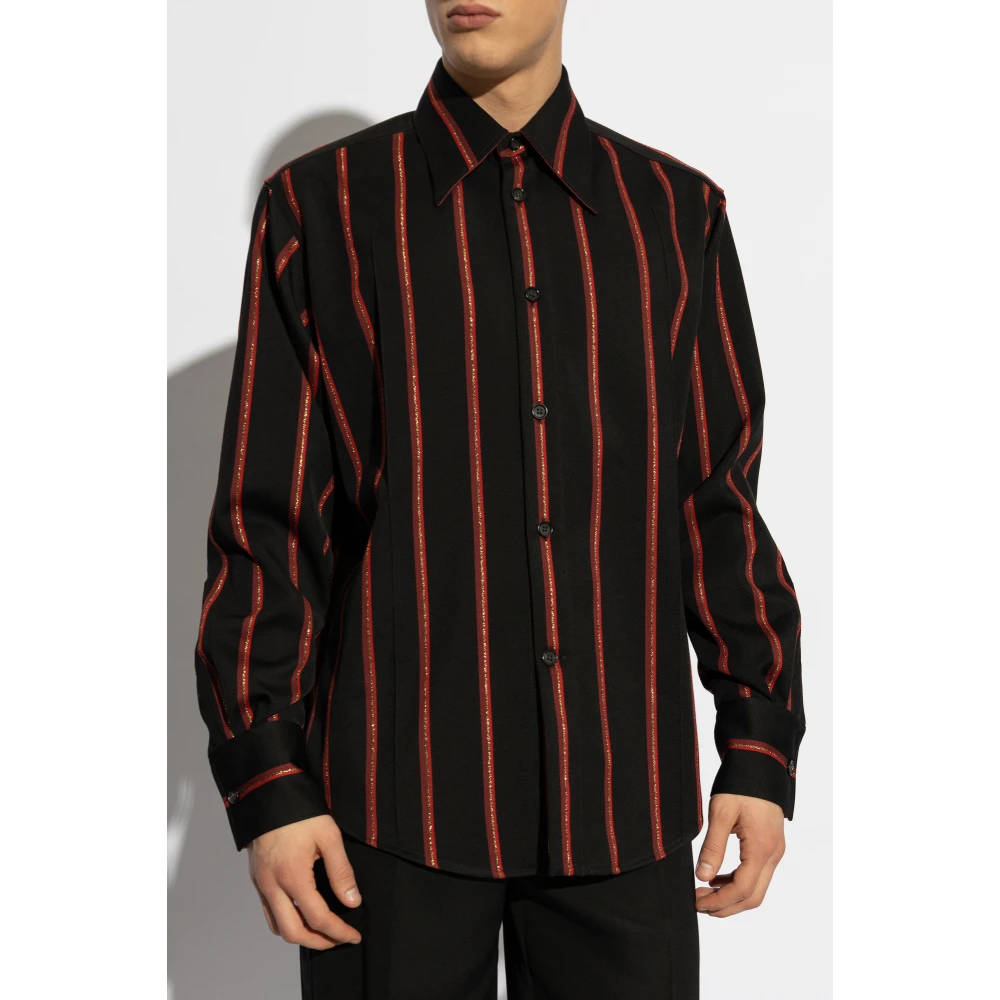 alexander mcqueen Wollen overhemd Black Heren