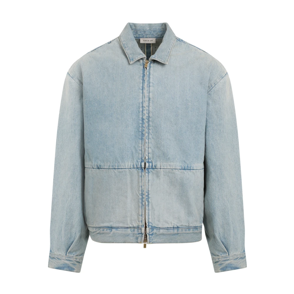 Fear Of God Blauwe Denim Jack Klassieke Stijl Blue Heren