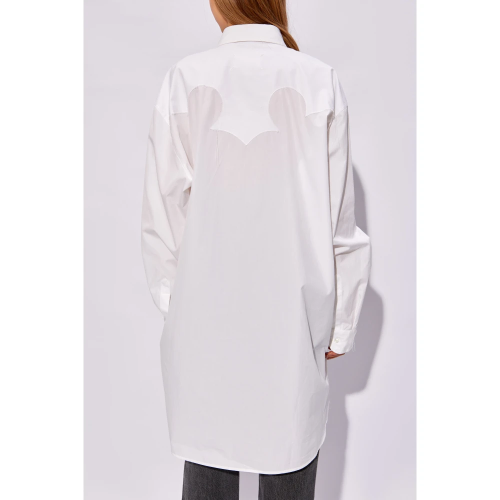 Maison Margiela Ruw afgewerkte shirt White Dames