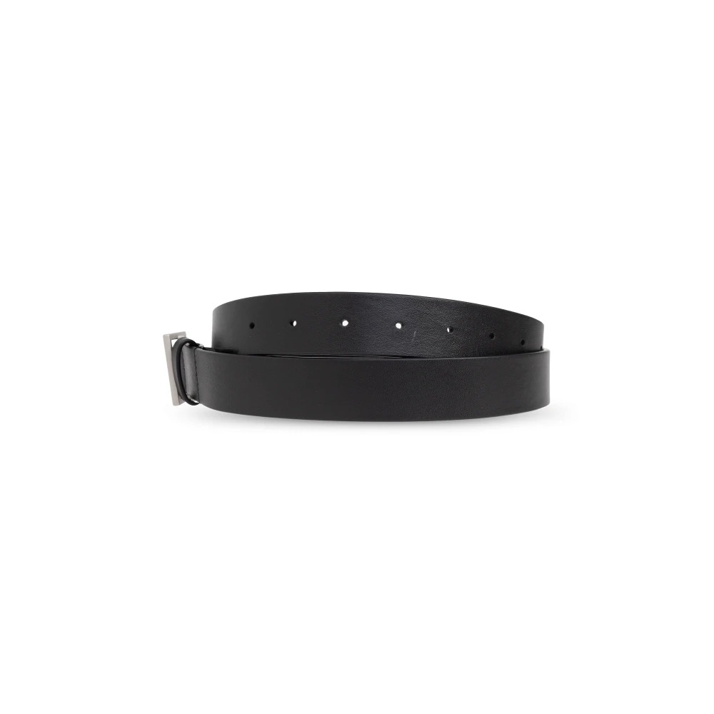 MM6 Maison Margiela Leren riem Black Dames