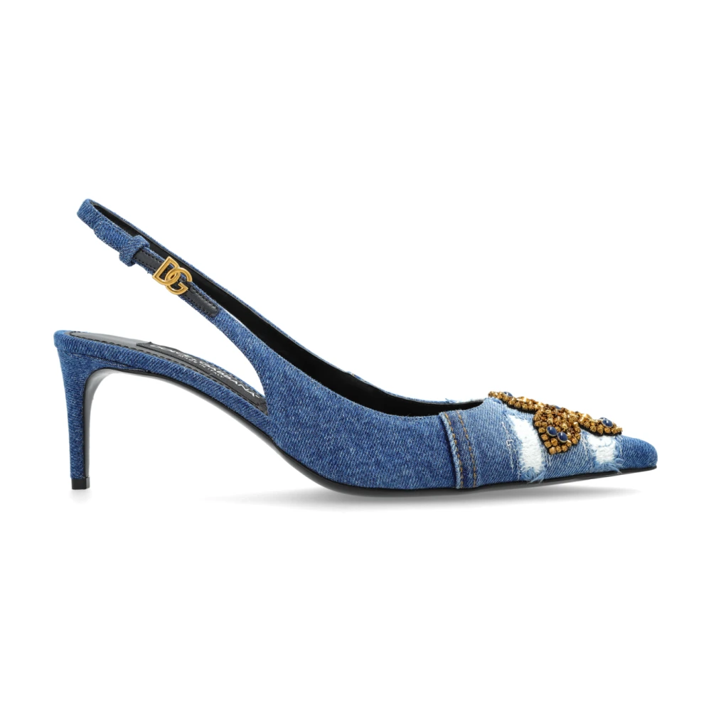 Dolce & Gabbana Vrouw Blauw Schoenen Dames, 39 Eu, Denim, Denim Hakken Schoenen