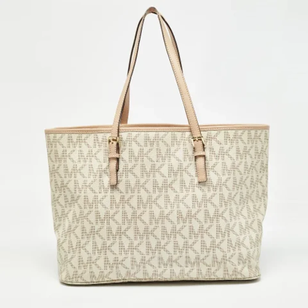 Michael Kors Pre-owned Coated canvas totes Beige Dames