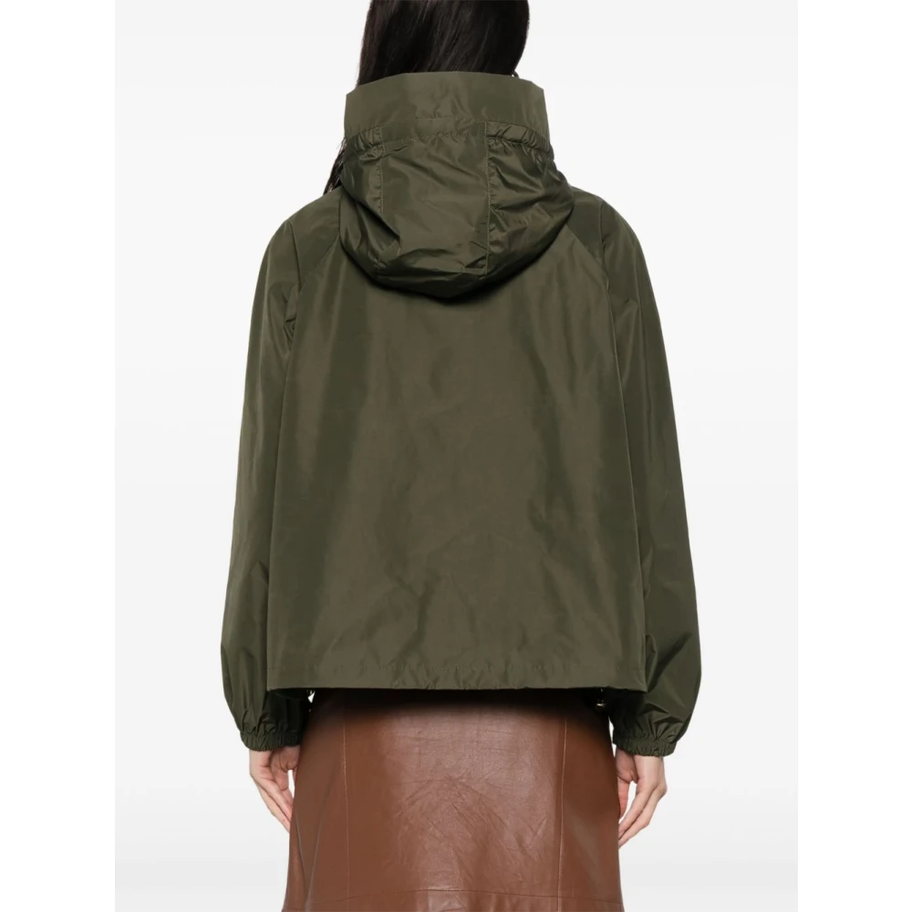 Barbour Groene Utility Jas met Trekkoord Taille Green Dames