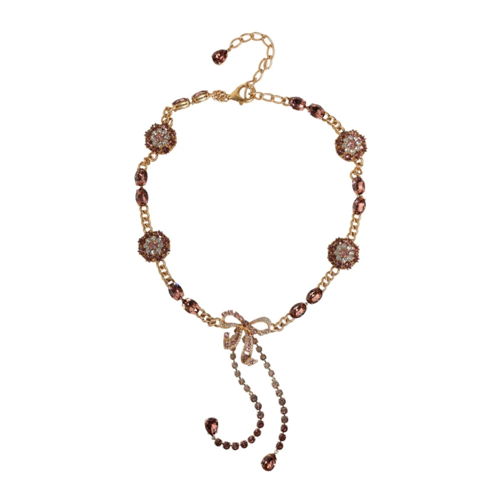 Dolce & Gabbana Women's Yellow Crystal Embellished Waist Chain Belt