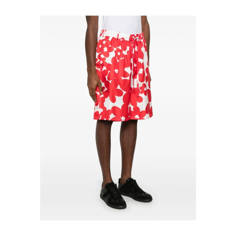 Marni Casual elastische taille shorts Red Heren