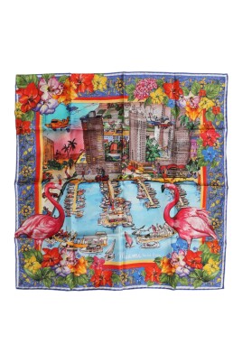 foulard-carre-multicolore-a-imprime-graphique