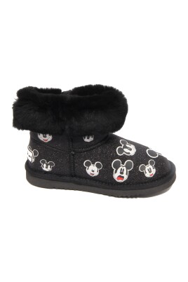 kids-black-glitter-rabbit-fur-boots