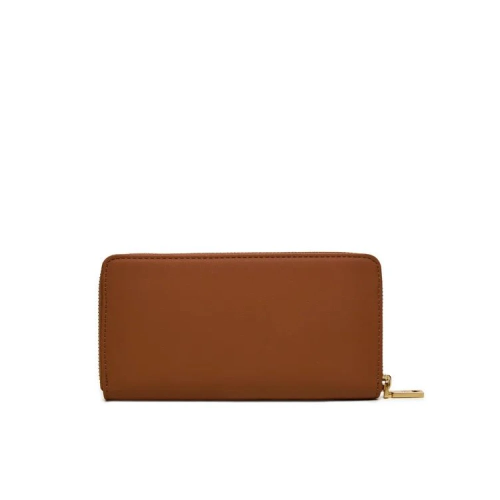 Love Moschino Bruine Portemonnee met Ritssluiting en Metalen Logo Brown Dames